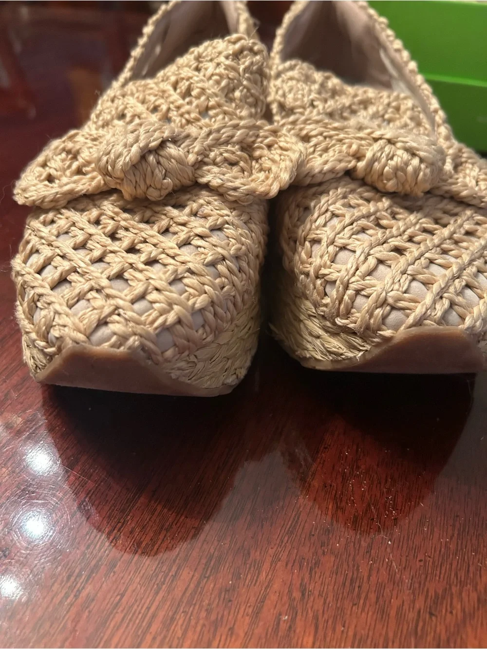 Dolce Vita Woven Tan Espadrille Loafers with Knot Detail